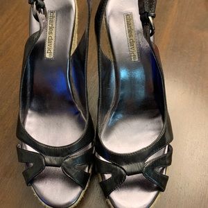 Charles David black wedges